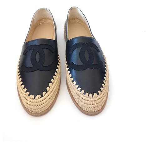 chanel leather espadrilles uk|authentic Chanel espadrilles for sale.